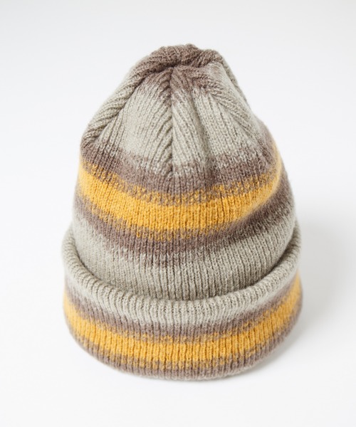 RACAL（ラカル）の「Ombre Stripe Reversible Knit Beanie / オンブレーボーダーリバーシブルニットビーニー（ニットキャップ/ビーニー・レディース・ブラック/ベージュ/ネイビー/レッド・FREE）」の22枚目の写真
