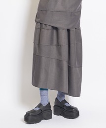 P/Rツイル　切替バルーンスカート