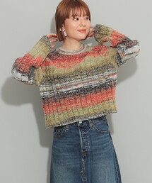 Ray BEAMS | カスリ ボーダー クルーネック ニット(ニット/セーター)