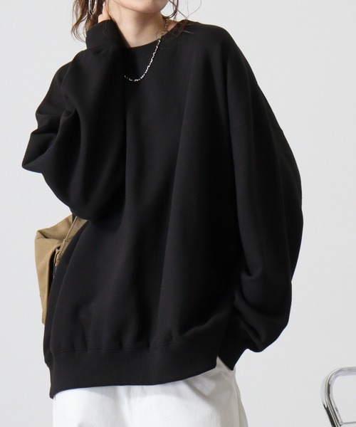 CROSS & STITCH（クロスステッチ）の「CROSS & STITCH 10ｵﾝｽ ビックシルエットスウェットシャツ（スウェット・メンズ・サンドベージュ/ヘザーグレー/ダークグリーン/ブラック/ホワイト/ダークブルー・L/XL/M）」の3枚目の写真