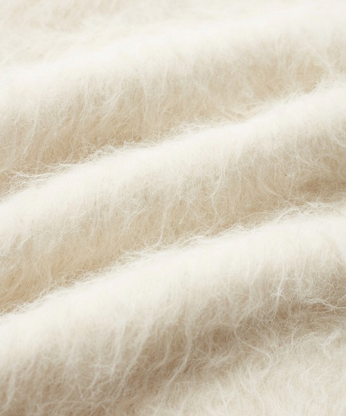 SALON adam et rope'（サロン アダム エ ロペ）の「【WEB限定】へアリーシャギークロップドニット（ニット/セーター・レディース・サックスブルー/ピンク/オフホワイト/チャコールグレー・FREE）」の16枚目の写真