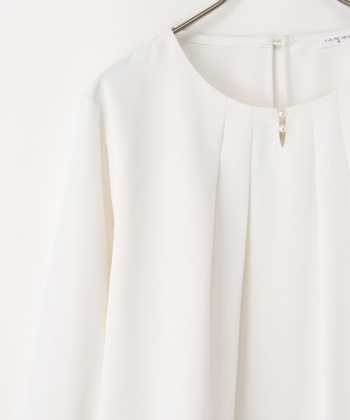 Honeys（ハニーズ）の「パール付ブラウス（シャツ/ブラウス・レディース・アイボリー/ピンクベージュ/ネイビー/ミント・S/M/L/LL/3L）」の20枚目の写真