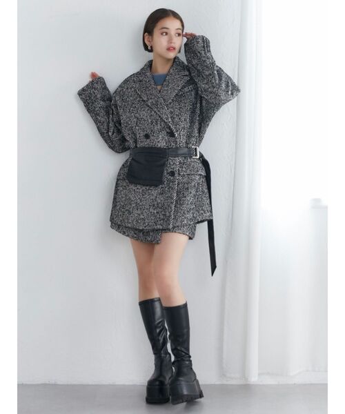 MURUA（ムルーア）の「フェイクレザーウエストバッグ（ボディバッグ/ウエストポーチ・レディース・ブラック・FREE）」の8枚目の写真