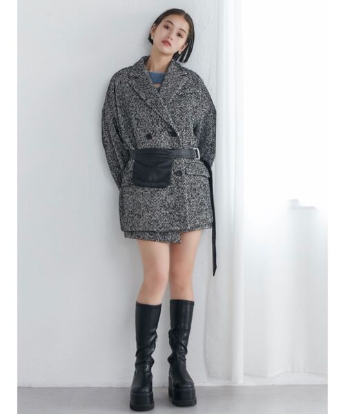 MURUA（ムルーア）の「フェイクレザーウエストバッグ（ボディバッグ/ウエストポーチ・レディース・ブラック・FREE）」の9枚目の写真