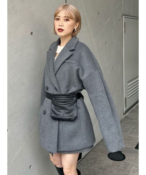 MURUA（ムルーア）の「フェイクレザーウエストバッグ（ボディバッグ/ウエストポーチ・レディース・ブラック・FREE）」の11枚目の写真