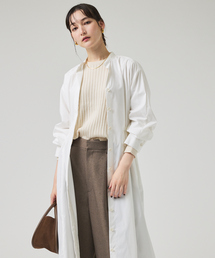 qualite | ウエストギャザーシャツワンピース(ワンピース)