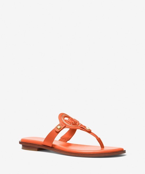【MICHAEL KORS】SALE★ Aubrey レザー Tストラップ サンダル MICHAEL KORS】SALE☆ Aubrey レザー Tストラップ サンダル
