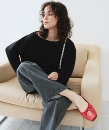 オフショルダースウェットプルオーバー