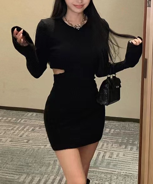 GLAMOROUS JANE 長袖 ワンピース ピンク 黒 チェック ミニワンピ GLAMOROUS JANE 長袖 ワンピース ピンク 黒 チェック ミニワンピ