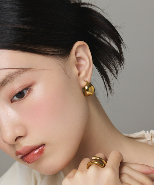 ciite' surgical stainless（シーテサージカルステンレス）の「【 金属アレルギー対応 】 ニュアンスリング サージカルステンレス（リング・レディース・シルバー/ゴールド・11号/13号）」の17枚目の写真