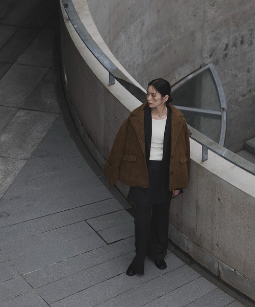 hellam（へラム）の「レイヤードラップスカートパンツ（スラックス・レディース・チャコール/ブラック・SMALL/MEDIUM）」の18枚目の写真