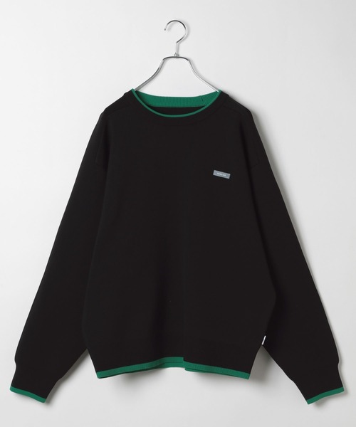 HEREIAM（ヘレイアム）の「【HEREIAM MEN】バイカラースムースニットプルオーバー（ニット/セーター・メンズ・ブラック/ピンク・MEDIUM/LARGE）」の3枚目の写真