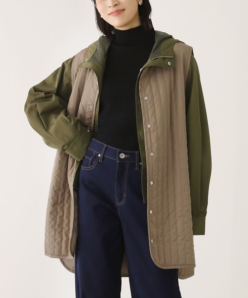 n'OrLABEL（ノアールレーベル）の「『ライナー付きモッズコート』（モッズコート・レディース・ブラック/カーキ・1/2）」の11枚目の写真
