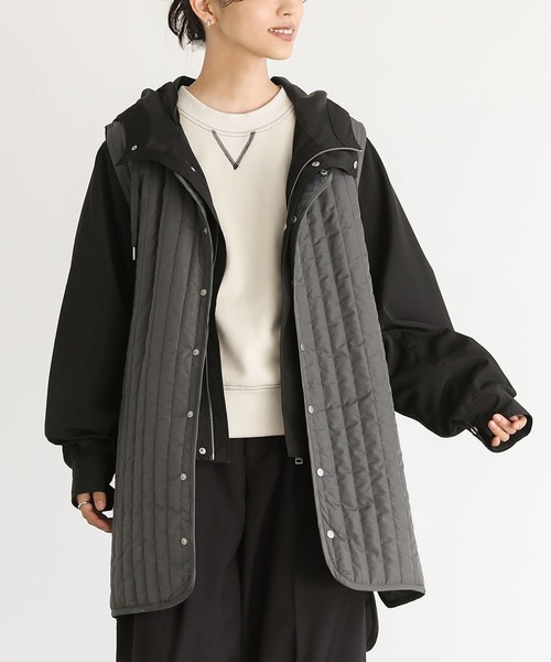 n'OrLABEL（ノアールレーベル）の「『ライナー付きモッズコート』（モッズコート・レディース・ブラック/カーキ・1/2）」の4枚目の写真