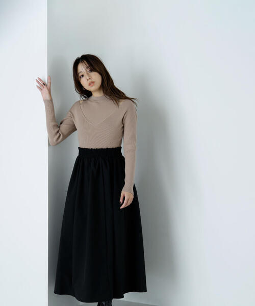 NATURAL BEAUTY BASIC（ナチュラルビューティーベーシック）の「◇アメスリレイヤードドッキングワンピース（ワンピース・レディース・ブルー系その他/ブラック系その他・MEDIUM/P/S）」の18枚目の写真