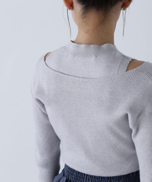 NATURAL BEAUTY BASIC（ナチュラルビューティーベーシック）の「◇アメスリレイヤードドッキングワンピース（ワンピース・レディース・ブルー系その他/ブラック系その他・MEDIUM/P/S）」の6枚目の写真