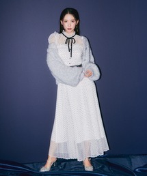 LILY BROWN（リリーブラウン）の「ウエストクロスラメレースドレス