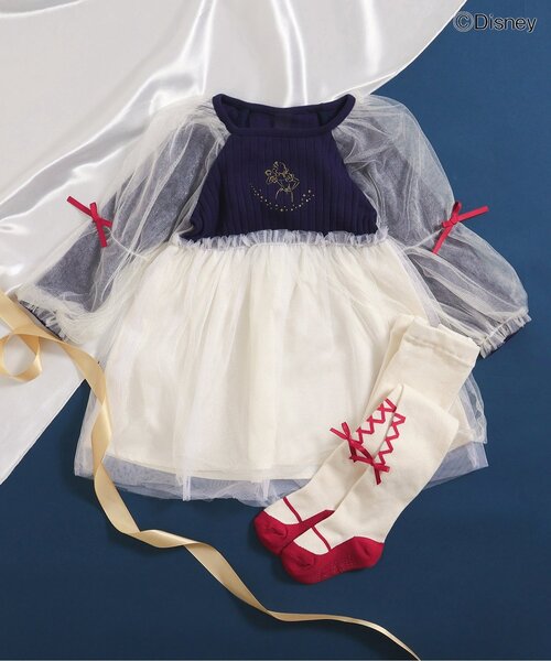 apres les cours（アプレレクール）の「【WEB限定】レースアップタイツ（タイツ/ストッキング・キッズ・ブラック/アイボリー・90/100/110/120/140）」の4枚目の写真