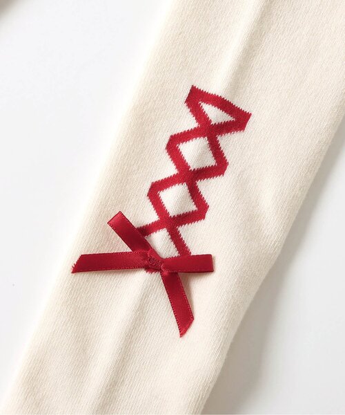 apres les cours（アプレレクール）の「【WEB限定】レースアップタイツ（タイツ/ストッキング・キッズ・ブラック/アイボリー・90/100/110/120/140）」の10枚目の写真