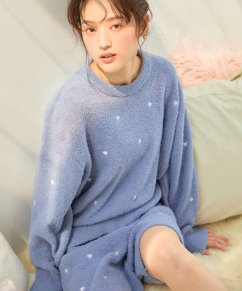 cross marche(クロスマルシェ)の「【LAFUKU/ラフク】もちふわマシュマロニットハートドット刺繍トップス/ルームウェア(上下別売り)(ルームウェア/パジャマ・レディース・キャメル/ピンク/インディゴブルー/ベージュ/チャコールグレー/モカ/グレー/オフホワイト/ブルーグレー/チャコール・L/M/LL/3L/S)」の17枚目の写真