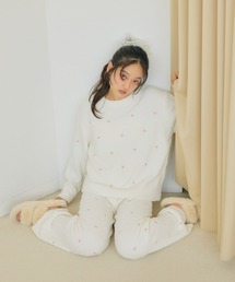 cross marche | 【LAFUKU/ラフク】もちふわマシュマロニットハートドット刺繍トップス/ルームウェア（上下別売り）(ルームウェア/パジャマ)