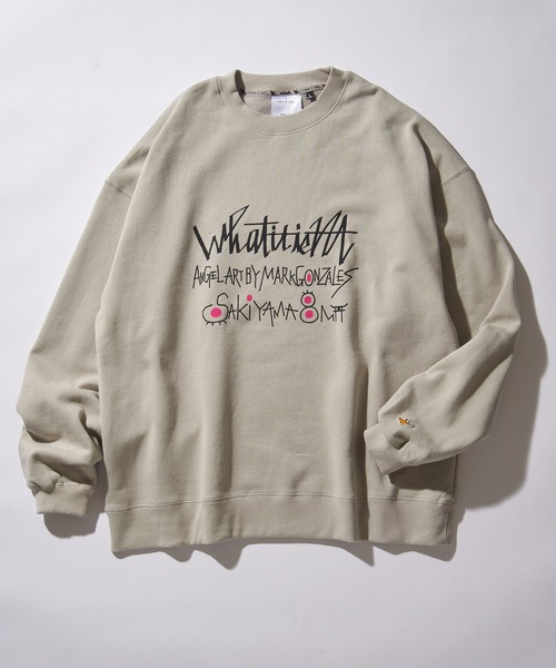 (What it isNt)ART BY MARKGONZALES(ワットイットイズント)の「【MARKGONZALES】What it isNt sakiyamaコラボ クルーネック BIG トレーナー(スウェット・メンズ・ホワイト/ブラック/グレー・M/L/XL)」の7枚目の写真