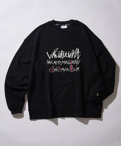 (What it isNt)ART BY MARKGONZALES(ワットイットイズント)の「【MARKGONZALES】What it isNt sakiyamaコラボ クルーネック BIG トレーナー(スウェット・メンズ・ホワイト/ブラック/グレー・M/L/XL)」の5枚目の写真