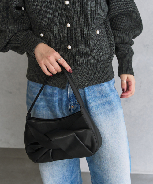 LE TALON（ルタロン）の「LE TALON torsion bag（ハンドバッグ・レディース・ホワイト/ライトグリーン/ブラック・FREE）」の6枚目の写真