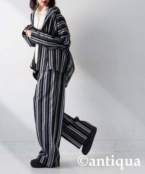 セール】ストライプジャケット（テーラードジャケット）｜antiqua