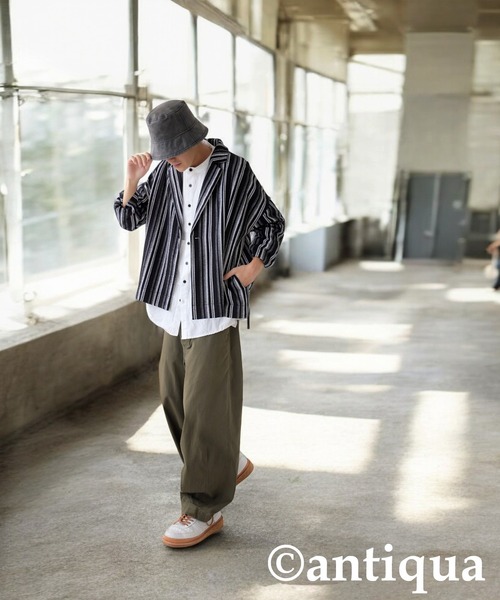 antiqua（アンティカ）の「ストライプジャケット（テーラードジャケット・レディース・ブラック・R/P）」の17枚目の写真