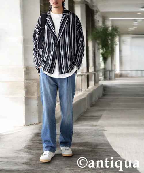 セール】ストライプジャケット（テーラードジャケット