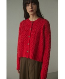 BLACK BY MOUSSY | cable knit cardigan(ケーブルニットカーディガン)(カーディガン/ボレロ)