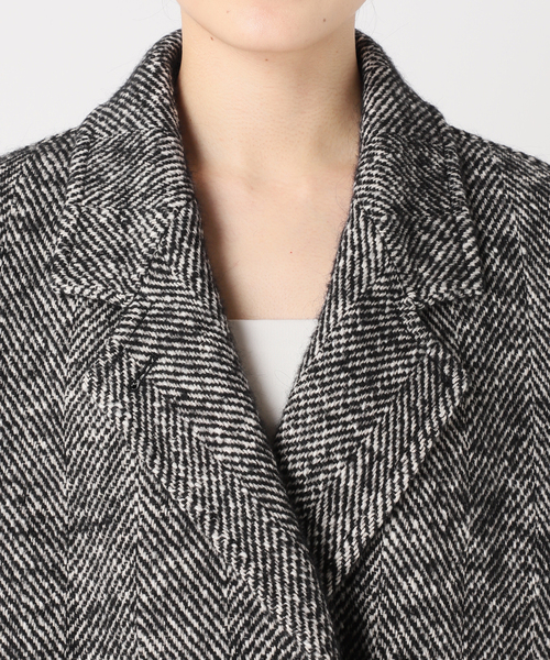 JOURNAL STANDARD relume（ジャーナルスタンダード　レリューム）の「【COMATEX】BIGヘリンボーンWフロントチェスターコート（チェスターコート・レディース・ブラック・38/36）」の11枚目の写真