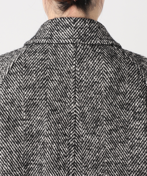 JOURNAL STANDARD relume（ジャーナルスタンダード　レリューム）の「【COMATEX】BIGヘリンボーンWフロントチェスターコート（チェスターコート・レディース・ブラック・38/36）」の12枚目の写真