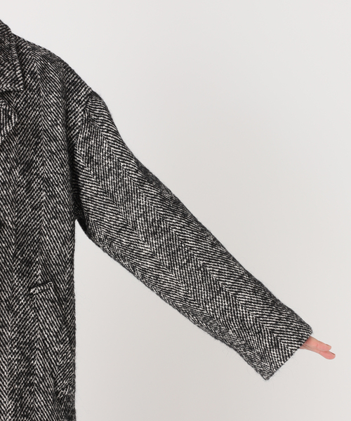JOURNAL STANDARD relume（ジャーナルスタンダード　レリューム）の「【COMATEX】BIGヘリンボーンWフロントチェスターコート（チェスターコート・レディース・ブラック・38/36）」の13枚目の写真