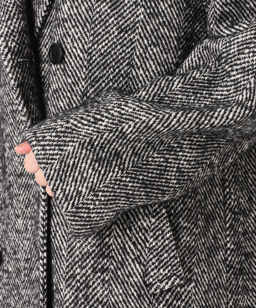 JOURNAL STANDARD relume（ジャーナルスタンダード　レリューム）の「【COMATEX】BIGヘリンボーンWフロントチェスターコート（チェスターコート・レディース・ブラック・38/36）」の14枚目の写真