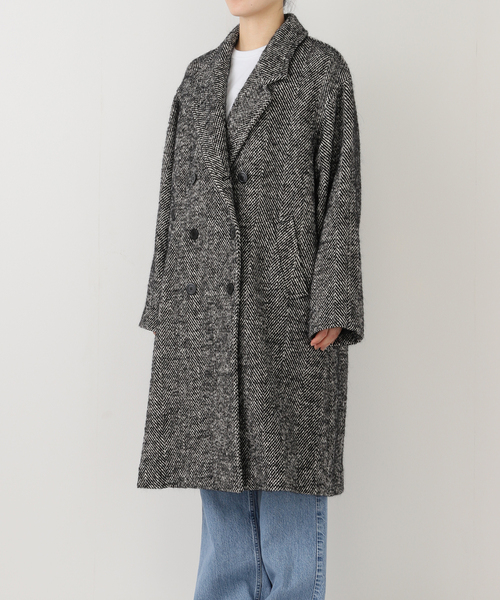 JOURNAL STANDARD relume（ジャーナルスタンダード　レリューム）の「【COMATEX】BIGヘリンボーンWフロントチェスターコート（チェスターコート・レディース・ブラック・38/36）」の22枚目の写真