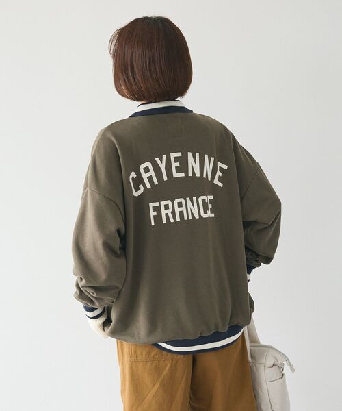 CRAFT STANDARD BOUTIQUE(クラフトスタンダードブティック)の「【ユニセックス】裏毛ハーフジップスウェット(スウェット・レディース・ホワイト系その他/カーキ/ブラック・M/L/XL)」の8枚目の写真