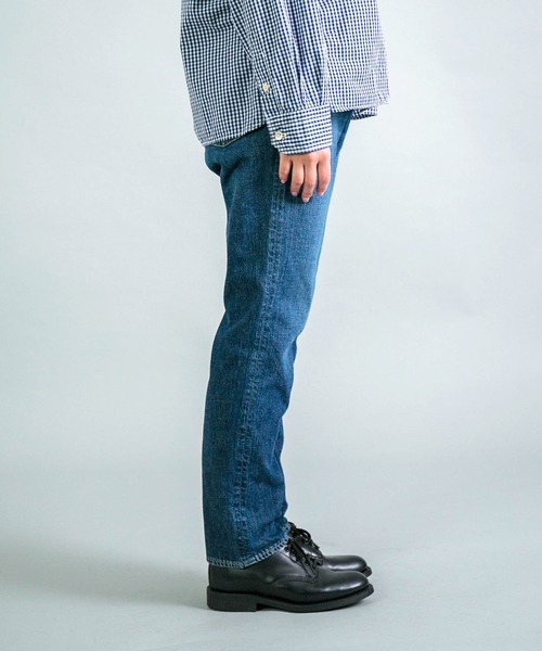 OMNIGOD（オムニゴッド）の「[OMNIGOD womens / オムニゴッド] 10ozデニム 5Pイージーテーパードパンツ（デニムパンツ・レディース・インディゴブルー・0/1）」の4枚目の写真