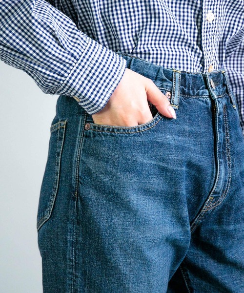 OMNIGOD（オムニゴッド）の「[OMNIGOD womens / オムニゴッド] 10ozデニム 5Pイージーテーパードパンツ（デニムパンツ・レディース・インディゴブルー・0/1）」の8枚目の写真