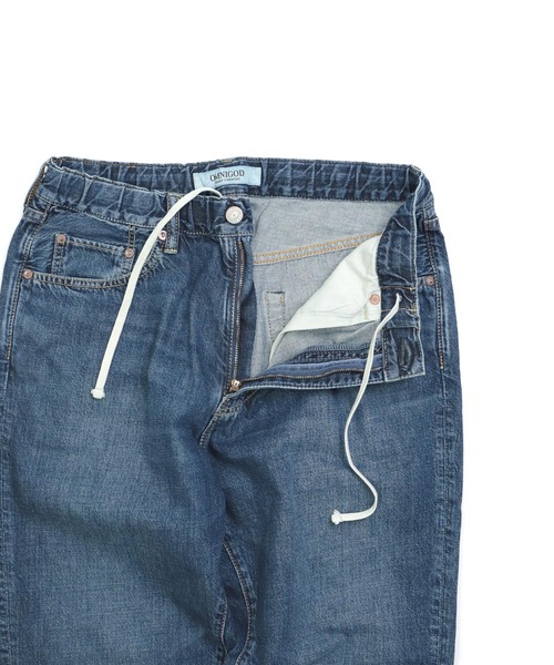 OMNIGOD（オムニゴッド）の「[OMNIGOD womens / オムニゴッド] 10ozデニム 5Pイージーテーパードパンツ（デニムパンツ・レディース・インディゴブルー・0/1）」の11枚目の写真