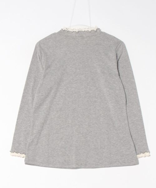 BELLUNA PLUS(ベルーナ)の「重ね着風フリル衿プルオーバー(Tシャツ/カットソー・レディース・ネイビー系/ライトグリーン系/グレー系/ライラック系/ホワイト系/ブラック/ピンクベージュ/ホワイト×ピンク/ブルー系その他/イエロー系/ワイン系/ブラック×グレー/セージグリーン・MEDIUM/X-LARGE/LARGE)」の17枚目の写真