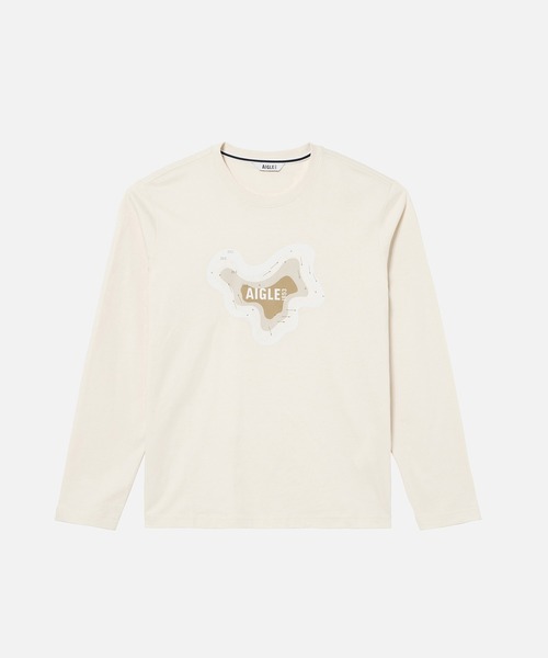 AIGLE（エーグル）の「吸水速乾 抗菌防臭 ロングスリーブプリントTシャツ（Tシャツ/カットソー・メンズ・グレー/オフホワイト・L/S/M/XL）」の19枚目の写真