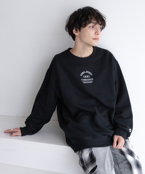 SIGNAL SPORTS（シグナルスポーツ）の「【SIGNAL SPORTS】ミニカレッジロゴ/裏毛スウェット（スウェット・メンズ・ブラック/ホワイト・LARGE/MEDIUM）」の9枚目の写真