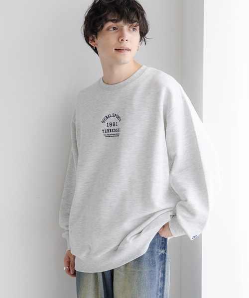 SIGNAL SPORTS（シグナルスポーツ）の「【SIGNAL SPORTS】ミニカレッジロゴ/裏毛スウェット（スウェット・メンズ・ブラック/ホワイト・LARGE/MEDIUM）」の7枚目の写真