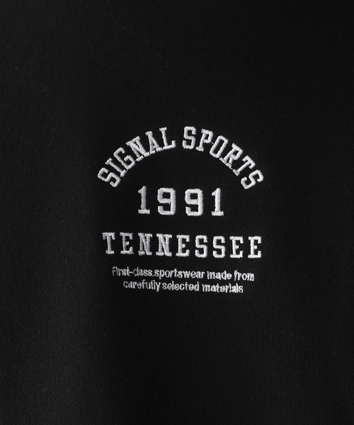 SIGNAL SPORTS（シグナルスポーツ）の「【SIGNAL SPORTS】ミニカレッジロゴ/裏毛スウェット（スウェット・メンズ・ブラック/ホワイト・LARGE/MEDIUM）」の16枚目の写真