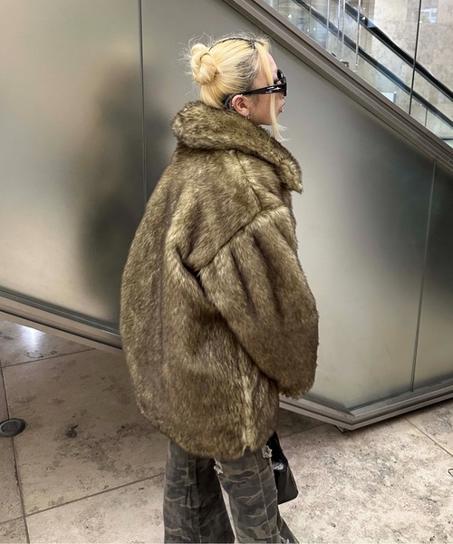 セール】ロングフェイクファーコート（ダウンジャケット/コート