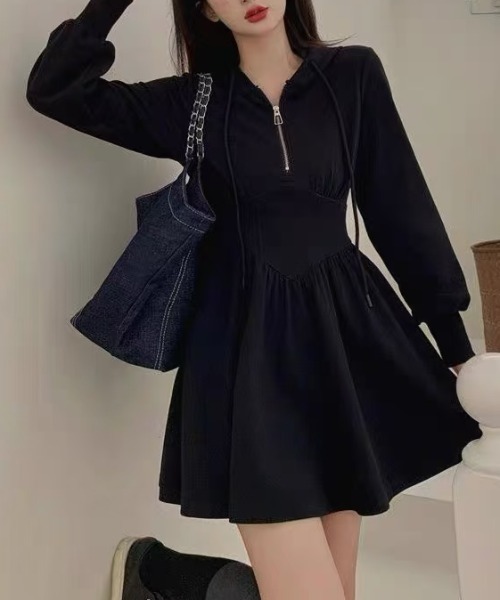 フーディ・スエットワンピース（ワンピース）｜dream in the cradle（ドリームインザクレイドル）