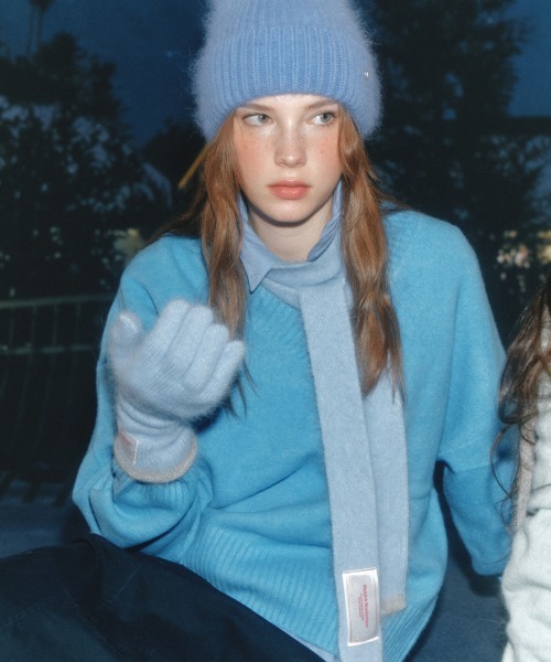 ROCKFISH WEATHERWEAR(ロックフィッシュウェザーウェア)の「FUZZY LONG GLOVES(手袋・レディース・レモンイエロー/グレー/ミント/ピンク/ホワイト/モカ/ブラック/ブルー・FREE)」の6枚目の写真