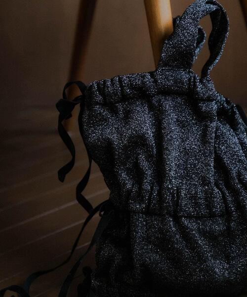 URBAN RESEARCH（アーバンリサーチ）の「ラメニットリボンバッグ（トートバッグ・レディース・ブラック/ブラウン・-）」の7枚目の写真